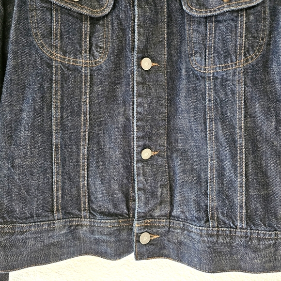 Sisley jean jacket size M denim blue button front trucker style Italy - Picture 5 of 11